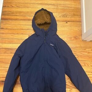 Patagonia Men's Deep Blue Hooded Puffer Jacket